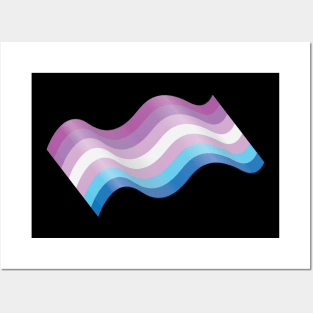 Bigender Pride Flag Posters and Art